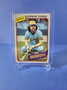 1980 Topps Baseball Gorman Thomas #623 Milwaukee Brewers  - Picture 1 of 3
