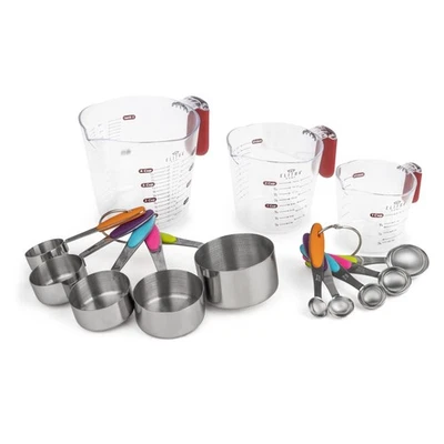 Complete Measuring Set, 13-Pack Stainless Steel Cups, Spoons, Plastic Measuri... - Image 1 of 4