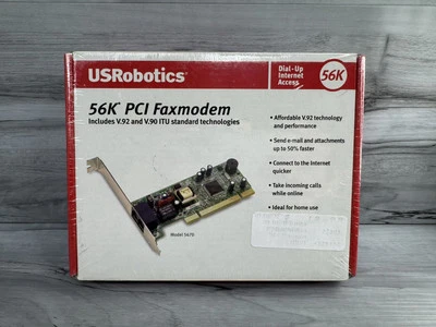USRobotics Fax Modem USR5670 56 Kbps Includes V.92 And V.90 ITU Standard Tech. - Image 1 of 4
