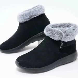 New Skechers On The Go City 2 Cuddle Up Bootie Boots Women's Black Size 10 Wide - Picture 1 of 8