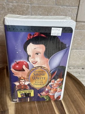 Snow White and the Seven Dwarfs Disney VHS, 2001 Platinum Edition New Sealed - Image 1 of 4