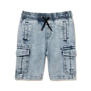 Wonder Nation Toddler Boys Denim Shorts 2T Blue Cotton 5Pockets Belt Loops Solid - Picture 1 of 3