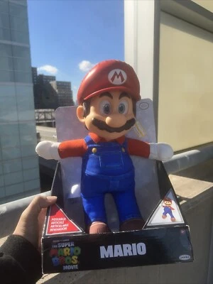 The Super Mario Bros Movie Mario 14” 2023 Poseable Plush Figure New - Image 1 of 4