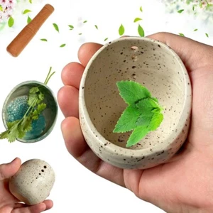 Different Round Hole Sizes Herb Stripper Bowl Ceramic - Picture 1 of 15