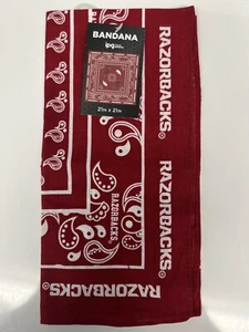 RARE! 21" Bandana Scarf ARKANSAS RAZORBACKS by IPG Team Sports & FAST FREE SHIP! - Picture 1 of 4