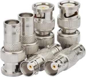 BNC Adapter Kit 6 STÜCKE M-F RF Konverter Koppler für CCTV Überwachungskamera - Picture 1 of 15