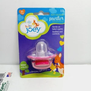 Pacifier Soft Silicone With Cover (New) Baby Joey BPA Free (Pink) - Picture 1 of 3