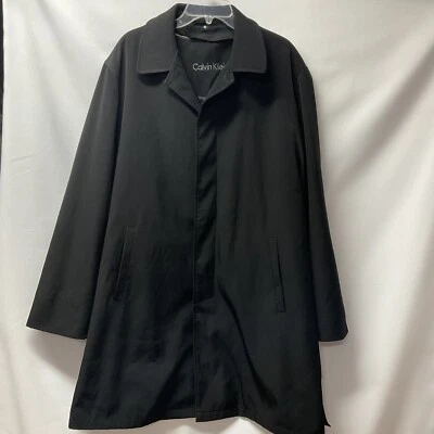 Calvin Klein Men’s 46L Black Trench/Over  Coat Removable Liner - Image 1 of 4
