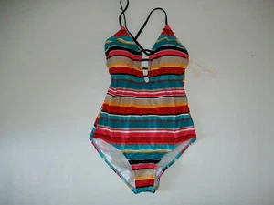 JANTZEN Coastal Zone1 PC STRAPPY Bahamas SWIMSUIT Bathing Suit Womens Sz XL NEW - Picture 1 of 5