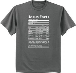 Mens Graphic Tees Jesus Facts Christian T-shirts Men Clothing Apparel Gifts - Picture 1 of 1