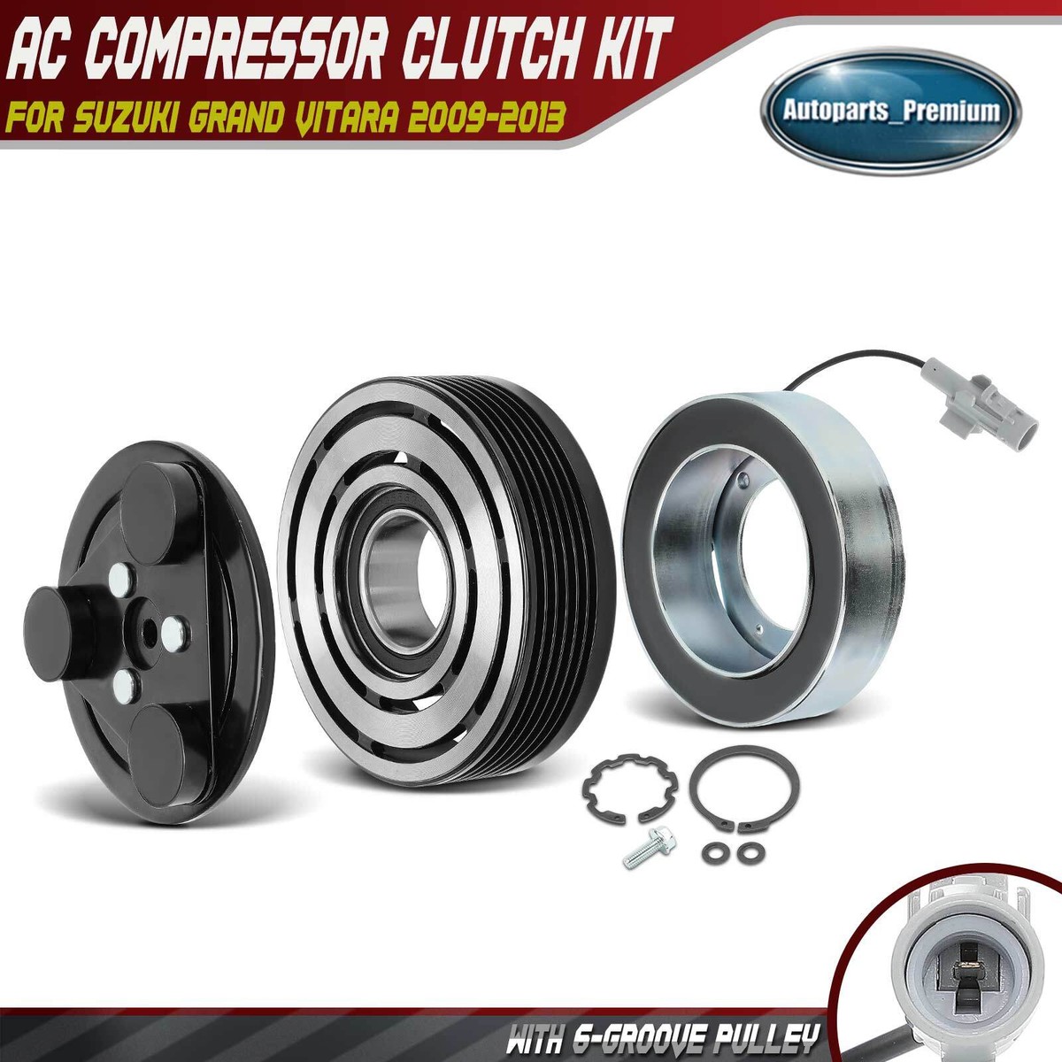 A-Premium AC Compressor With Clutch For Suzuki Kizashi 2010-2013 & Grand Vitara 2009-2013, 2.4L, CSV614 - View #4