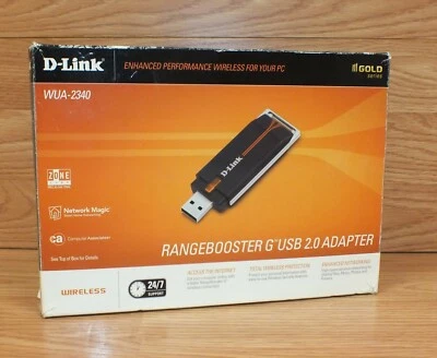 Adaptador Genuino D-Link (WUA-2340) Serie Gold Rangebooster G USB 2.0 **LEER**  Foto 1 de 4