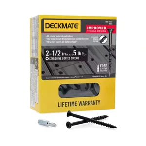 Torx Drive Flat-Head Deck Screw, #9 2-1/2 in. Black Exterior, 5 lbs. / 435-Piece - Picture 1 of 12