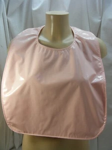 sissy adult baby pvc baby pink bib LARGE ABDL ALL COLOURS AVAILABLE - Picture 1 of 3