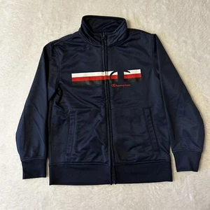 Champion Kids Boys Sweater Size 5 Blue Long Sleeve Pockets Full Zip Logo - Picture 1 of 6