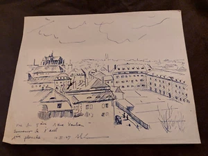 Ink André Simon 1947 Artist Lorraine Metz Souvenir of Exile - Picture 1 of 3