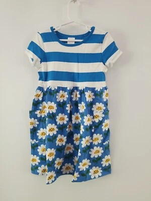 NUEVO CON ETIQUETAS Hanna Andersson VESTIDO MIDI A RAYAS AZUL MARGARITA S/S 110 5 Foto 1 de 4