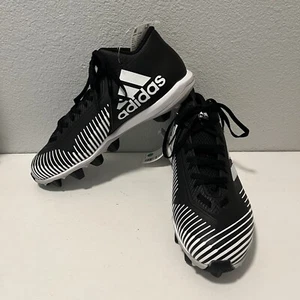 Adidas Mens Freak Mid MD Black White Football Cleats Shoes Sneakers Sz 9 - Picture 1 of 9