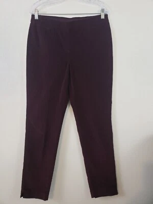 (9) Pantalones de pana para mujer Jill talla 10 altos elásticos de pana borgoña Foto 1 de 4