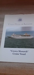 Cruise ship Crown Monarch. Shipyard brochure. Crown Cruise Line, later Cunard. - Imagen 1 de 2