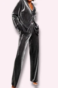 Victoria's Secret Lujo Tejido Brillante Prendas para Dormir Conjunto de Pijama Metálico Grande - Imagen 1 de 13