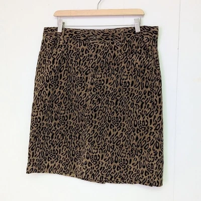Falda vintage de pana leopardo talla 14 talla grande Foto 1 de 4