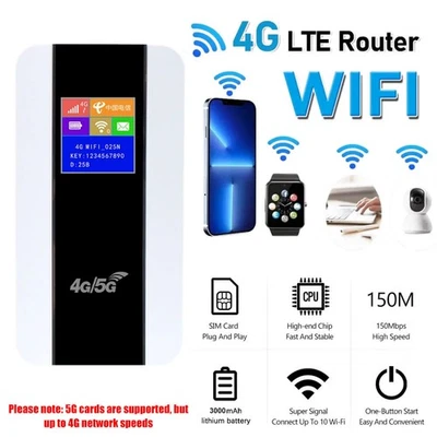 4G LTE Mobile WIFI Router 150Mbps Portable Pocket MiFi Modem With Sim Card Slot - Bild 1 von 4