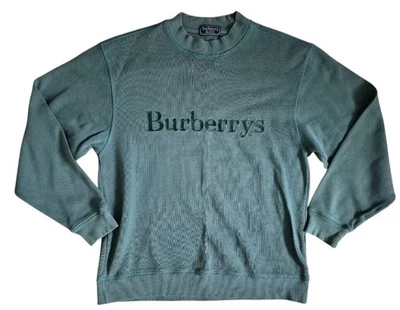 Sudadera vintage Burberry Burberrys hecha en EE. UU. talla XL verde   Foto 1 de 4