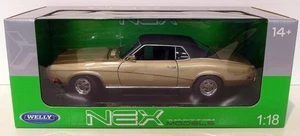 Welly 1/18 Scale Diecast 12521W - 1970 Mercury Cougar XR7 - Gold/Black - Picture 1 of 5