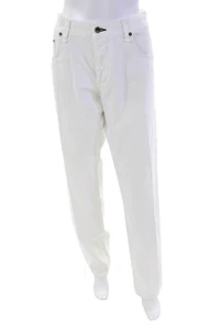Rag & Bone Jean Womens Cotton Buttoned Low Rise Slim Fit Jeans White Size 36 - Picture 1 of 6