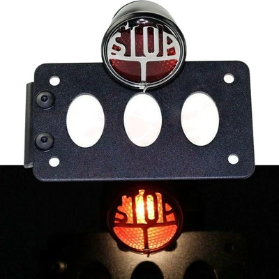 Soporte de matrícula LED para Harley Dyna Road King motocicleta freno de parada Foto 1 de 4