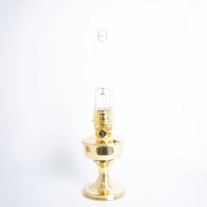 Aladdin Brass Table Oil Lamp, Solid Brass Indoor Emergency Lighting Fuel Lamp - Picture 1 of 5