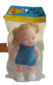 Bambola Zapf Wunderbar originale vintage 7,5" occhi chiusi Germania occidentale LEGGI* - Foto 1 di 11