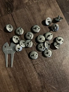 FootJoy Metallite Vintage Metal Screw In Golf Spikes Lot of 19 Spikes w/ Tool - Picture 1 of 6