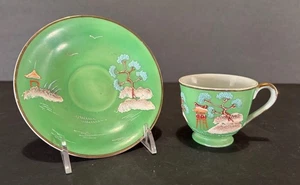 GREEN MORIAGE PAGODE DEMITASSE TEETASSE JAPAN - Bild 1 von 5