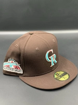 Colorado Rockies 1998 All Star Game 59Fifty ajustado rosa, marrón y como nuevo/ 7 1/2 Foto 1 de 4