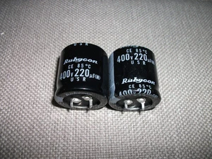 12x NOS Rubycon USR 400v 220uf HI_END AUDIO TUBE AMP KAPPEN! - Bild 1 von 3