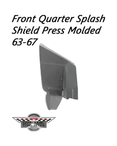 1963-67-Corvette-Front Quarter Panel Splash Shields -Passenger-Custom Fiberglass - Picture 1 of 4