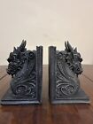 Dragon Head Bookends Set of 2 Mythical Mystical Fantasy Medieval Library Novelty