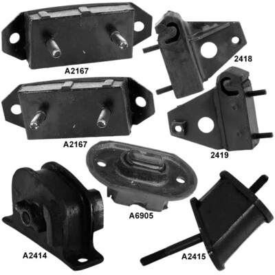 Soportes de motor y soportes de transmisión automática 7 piezas para Volkswagen Beetle 79-73 H4-1,6 L Foto 1 de 4