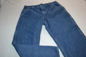 24749-a Mens Carhartt Work Jeans Fire Resistant Straight Fit Size 40 x 30 Blue - Picture 1 of 10