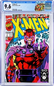 X-Men #1D (1991) CGC 9,6, ¡Estuche como nuevo! ¡Personalizado! ¡Blanco! ¡Magneto! ¡Primera aplicación Acólitos! - Imagen 1 de 2