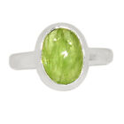 Natural Green Kyanite 925 Sterling Silver Ring Jewelry s.7 CR28669