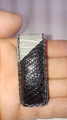 NEW Authentic Magnetic MONEY CLIP LIZARD SKIN Magnet Slim CASH Bill NWOT HIPSTER - Image 1 of 4