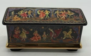 Caja de música de cerámica rusa reproduce danza del hada de la ciruela de azúcar 1991 - Imagen 1 de 13