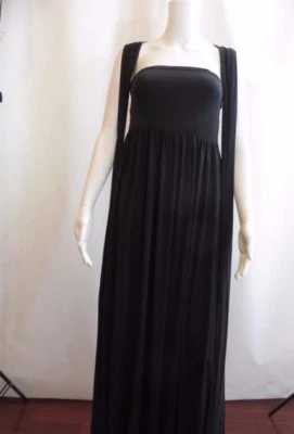 Isabella Oliver материнства официальный черный вечернее платье макси платье Sz 2 - Изображение 1 из 4