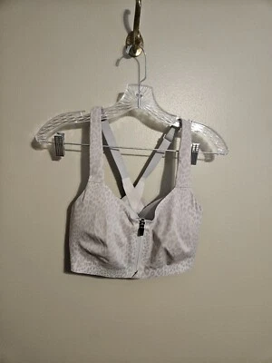Victoria Secret Sport Zip Animal Print Active Bra Adjustable Straps SIze 32DDD - Image 1 of 4