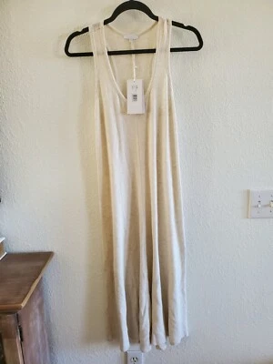 Johnny Was Calme Sleeveless Throw On Cozy Dress Beige Size Medium  $148 - Image 1 of 4