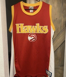 Rare Old Vintage Atlanta Hawks NBA Jersey Majestic Hardwood Size XL - Picture 1 of 2