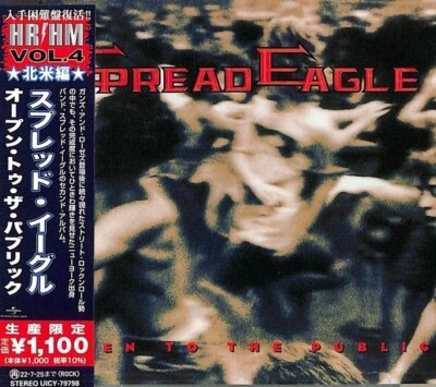 CD SPREAD EAGLE Open To The Publc 1993/2022 glam/hair metal hard rock jap prs Foto 1 de 3